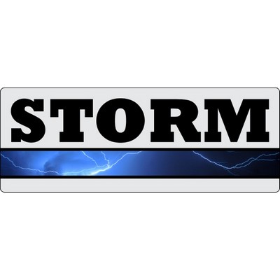 8" X 3" Kwik-Ship Clear Poly Digital Print Round Corner Decal w/Back Adhesive