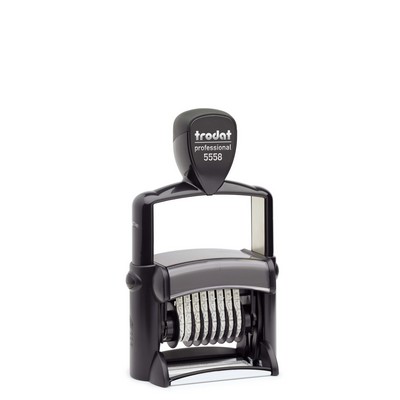 Trodat® Professional Self-Inking Rectangle Numberer Stamp (3/16"x1 1/2"), 8 Bands, Non-Customizable