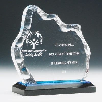 7" Blue Acrylic Iceberg Trophy
