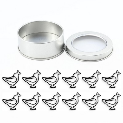 Chicken Shaped Originality Chinese Zodiac Metal Clips Tin