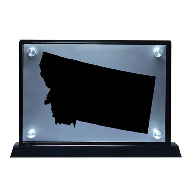 Floating Montana Map Shape Award