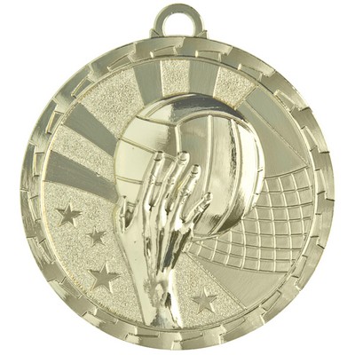 Medal, "Volleyball" Bright - 2" Dia.