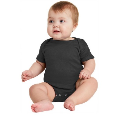 Rabbit Skins Infant Short Sleeve Baby Rib Bodysuit.