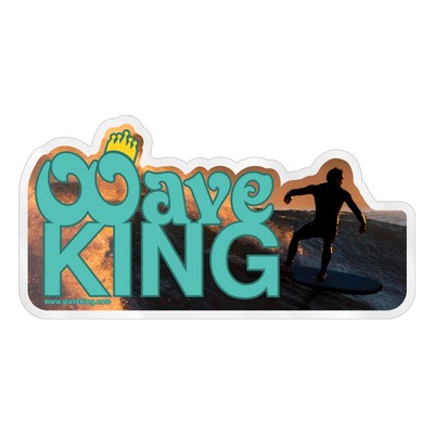 Clear Poly Decal | Custom | Die Cut Shape | Permanent Adhesive Back | Full Color | 74 to 93 Sq In