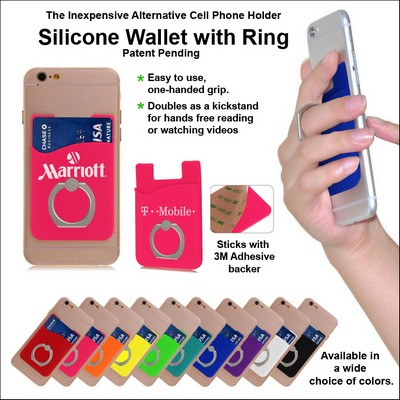 Pink Silicone Wallet w/Ring No Extra Tariff