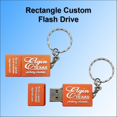 Rectangle Custom Flash Drive - 512 MB Memory No Extra Tariff