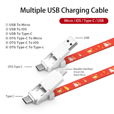 6 In 1 Smart Lanyard USB Charging Cable