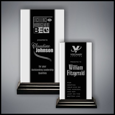 10" Side Stripes White/Black Award