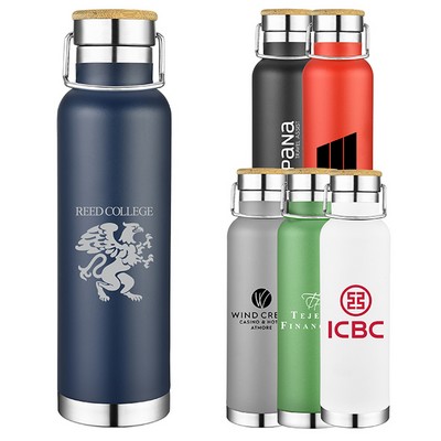 22 Oz. Vacuum Bottle w/Bamboo Lid