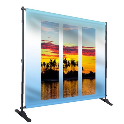 Full Color Digitally Printed- Step and Repeat Backdrop and Hardware- 9' x 8'