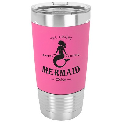 Stainless Steel Tumbler w/Pink Silicone Grip