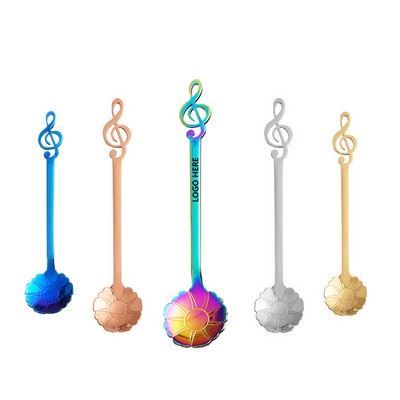 5.19" Music Note Sunflower Coffee Spoon