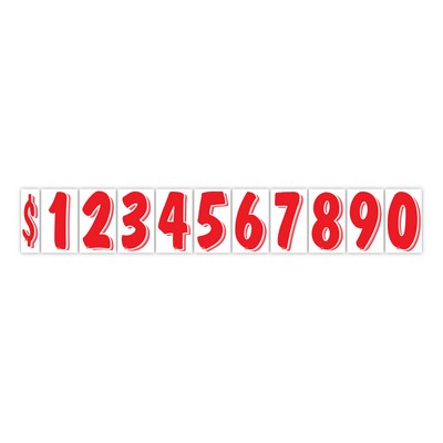 Vinyl Highlights 7 1/2" Digits (Red/White)