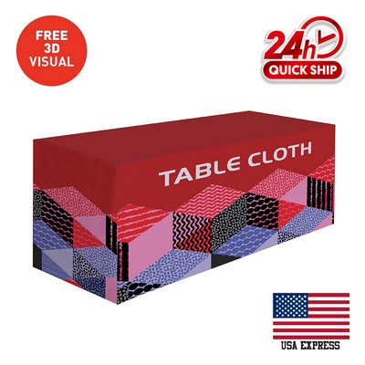 6' Premium Fitted 3-Sided Table Cloth