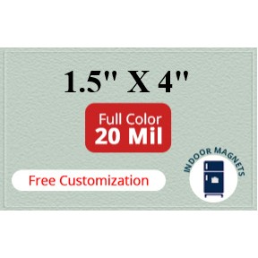 Magnet - 1.5x4 Square Corners - 20 Mil