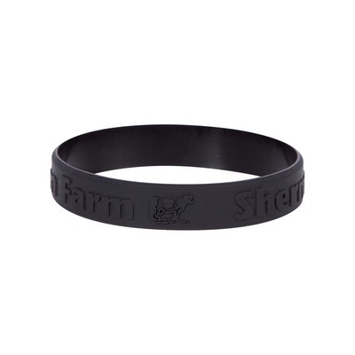 3/4" Silicone Embossed Wristband