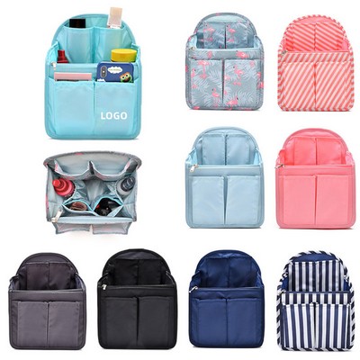Unisex Nylon Backpack Travel Organizer Insert