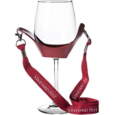 PVC Wine Glass Holder 18inch Lanyard Hand Free