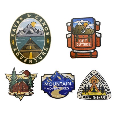Full Color CUSTOM PU leather PATCHES 3"