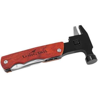 6 3/4" Hammer Multi-Tool with Wood Handle/Pouch