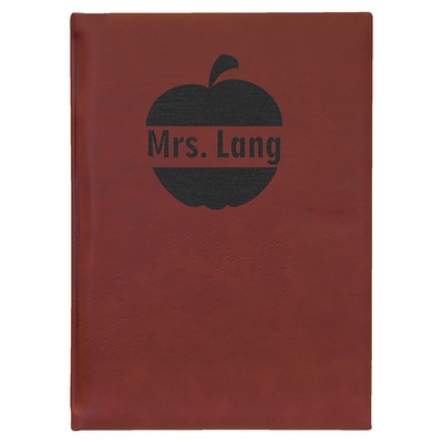 7" x 9 3/4" Rose Leatherette Journal-Lined Paper