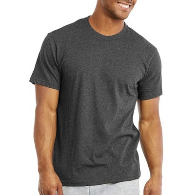Men's Crew Neck T-Shirts - 2X, Charcoal Gray (Case of 10)
