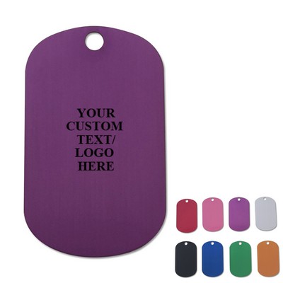 Aluminum Dog Tags with 4 1/2 inch Ball Chain Aluminum Dog Tags with 4 1/2 inch Ball Chain