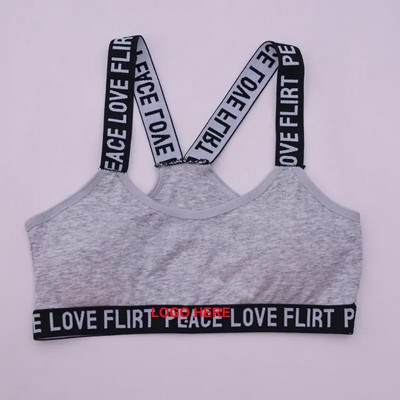 Lettered Shoulder Strap Bra