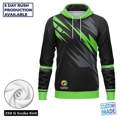 Unisex & Kids' Sublimation 250G Lightweight Scuba Knit Kangaroo Hoodie - Ec