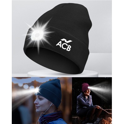 Rechargeable Flashlight Hat Headlamp Beanie