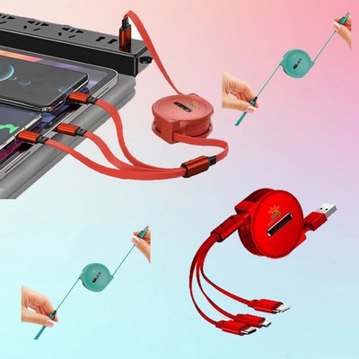 3-in-1 High Speed Retractable USB Mobile Charging Cable