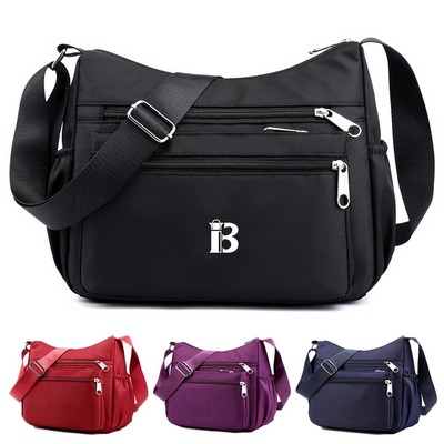 Nylon Fabric Cross-body Bag Customized Multi-Compartment