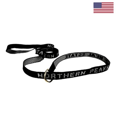 3/4" X 72" Woven Slip Leash w/ Gold-Colored D-Ring - "Classic" Weave