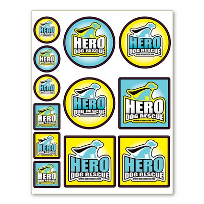 Repositionable Decal Sticker Sheet 8.5" x 11" - 4 Mil