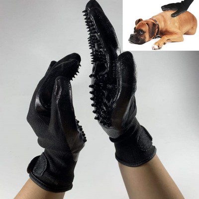 Pet Grooming Gloves Bathing Brushes Works For Horse Dog Cat