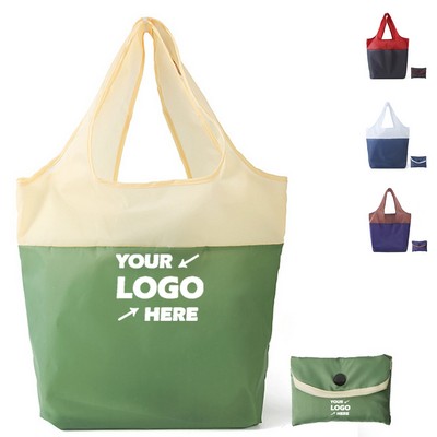 Splicing Color Foldable Shopping Bag