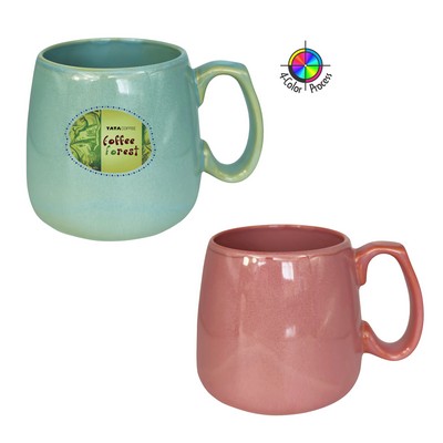 15 Oz. Antique Rose Heirloom Reaction Glaze Mug - Dishwasher Safe - Full Color Process