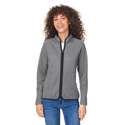 CORE365™ Women's Venture Heathered Stripe Full-Zip Jacket
