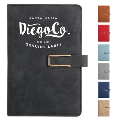 A5 PU Leather Notebook with Magnetic Buckle
