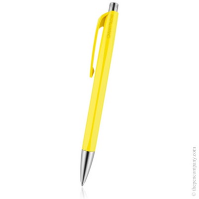 Spectrum Line Caran d'Ache Swiss Made Infinite 888 Ball Point Pen Yellow Blue ink