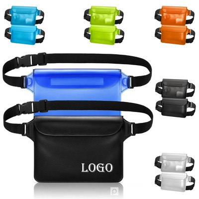 PVC Storage Waist Bag With Adjustable Belt Strap