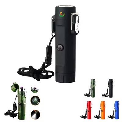 Double Arc Lighter With Flashlight