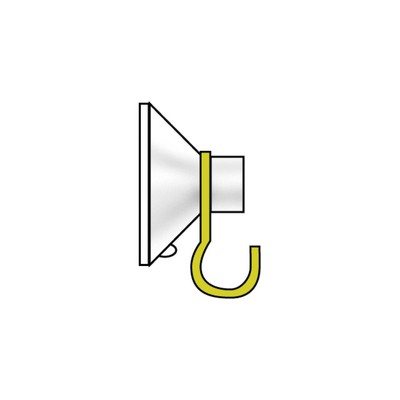 1" Nablon™ Display Suction Cup w/Metal Hook