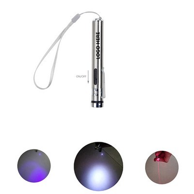 3-In-1 Flashlight w/Wristband