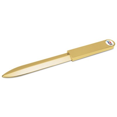 Letter Opener Gold W/ D2 Color Medallion