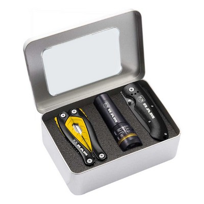Gift Set With Fl24 Zoom Cree Light, Tk305 Knife And Tm307 Multi-Tool