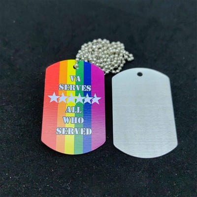 Rainbow Aluminum Pet ID Tag