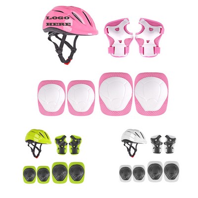 Kids Bike Helmet Set Skateboard Knee Pads