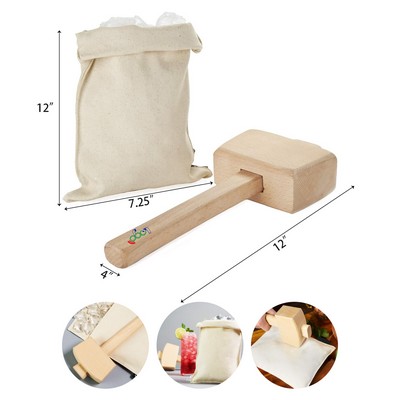 Ice Bag and Mallet Manual Ice Crusher