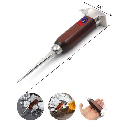 Stainless Steel Ice Picks with Wood Handle